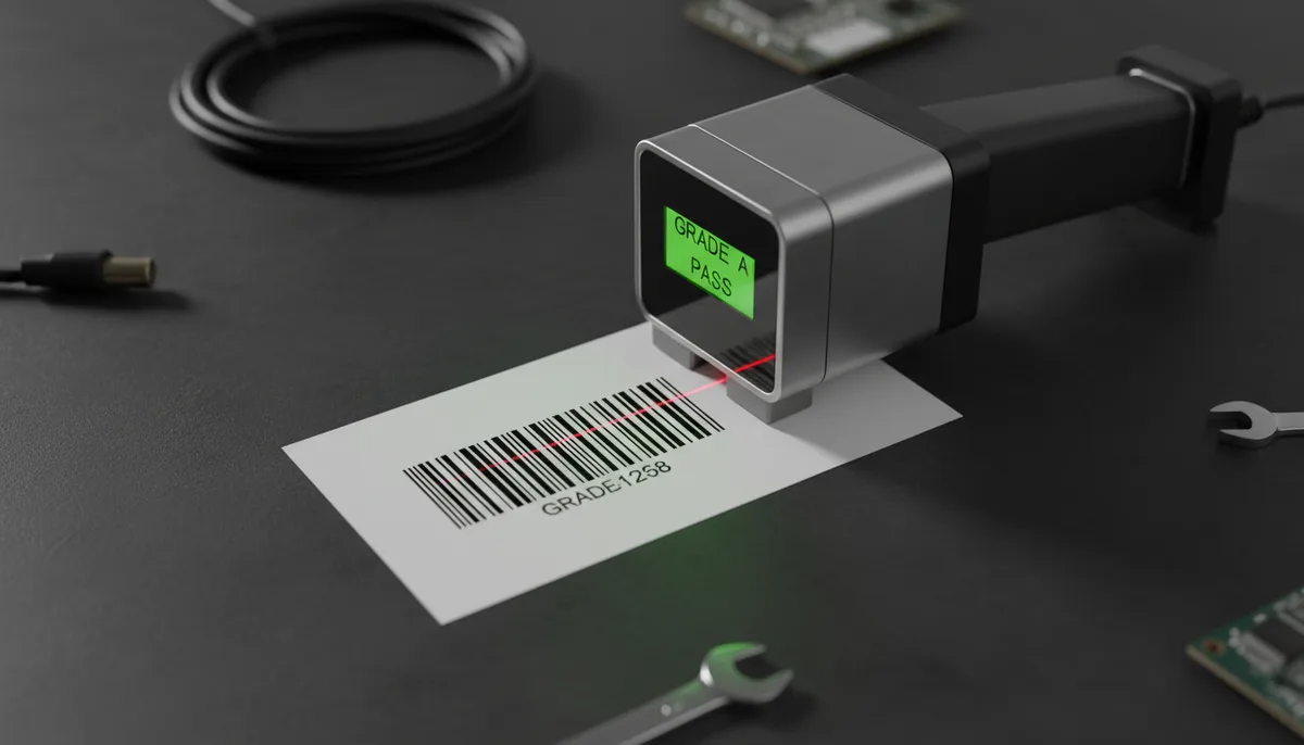 Barcode verification scan on a label from a print and apply system