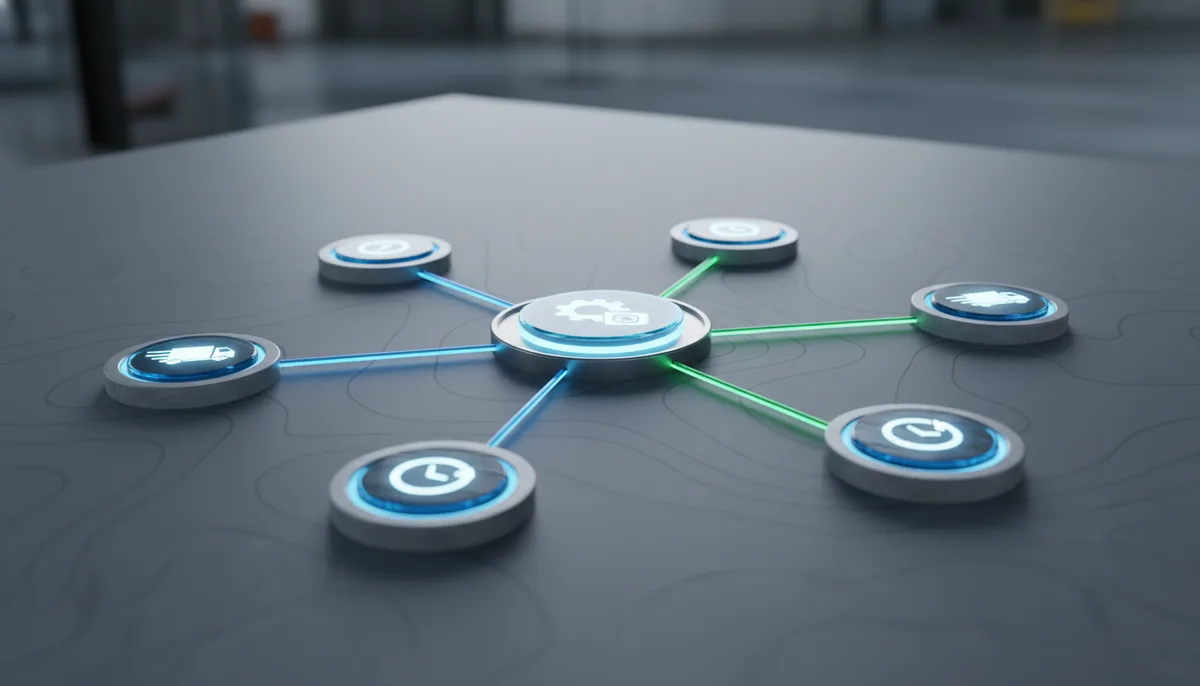Hub-and-spoke distribution model for local label printing service