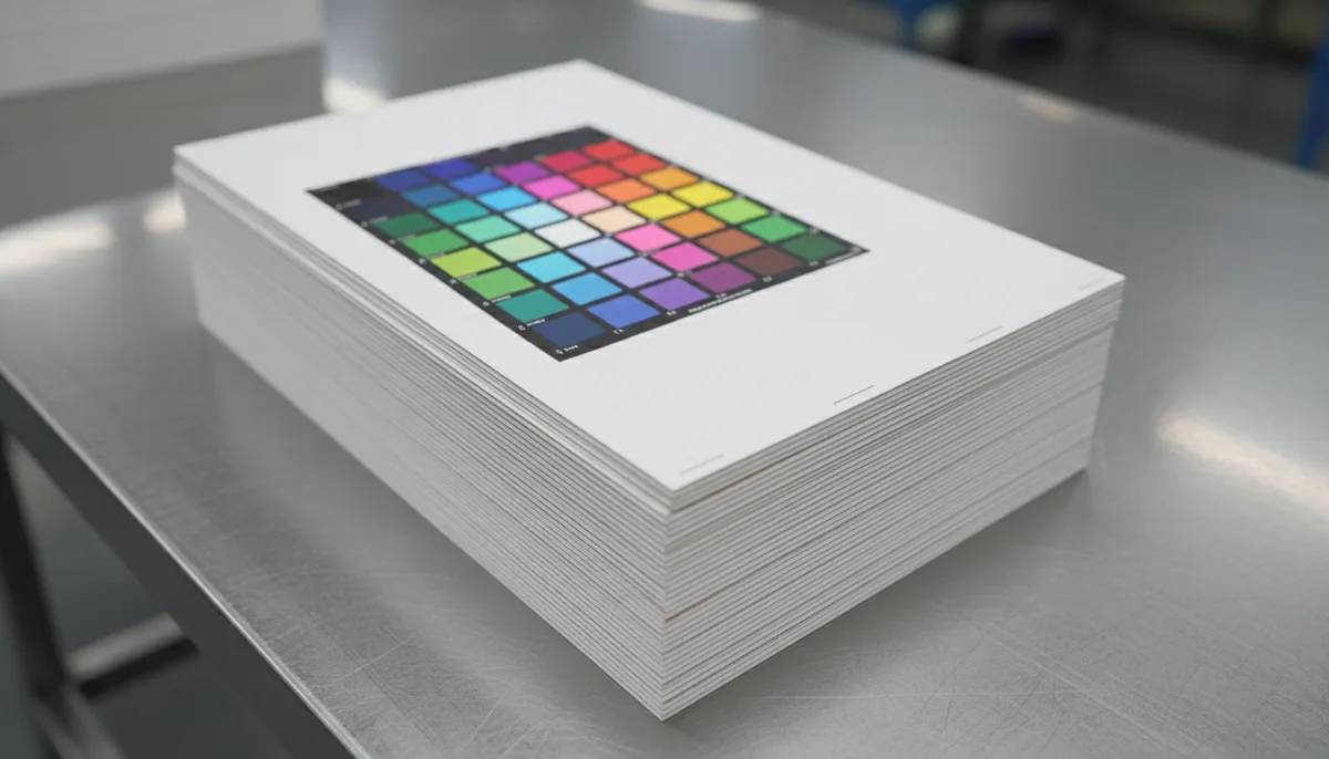 white-label packaging fulfillment for reseller programs - stack of die-cut unbranded carton blanks with a color...