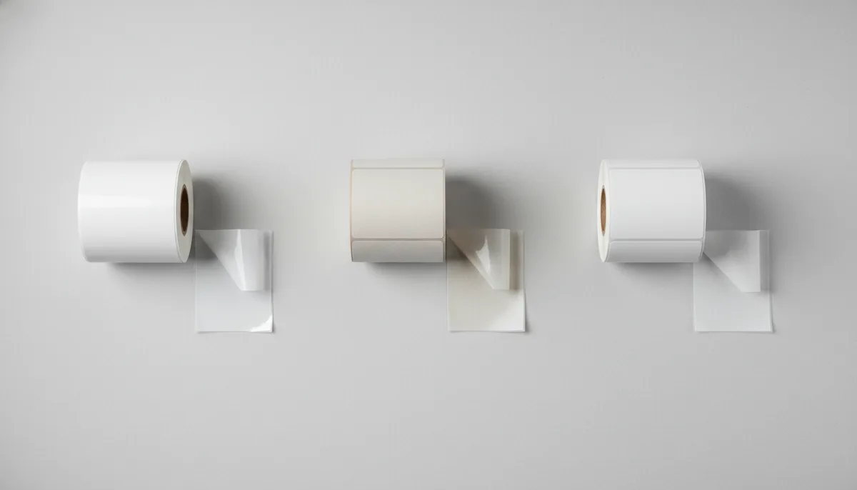 Comparison of label materials for print and apply systems: PET film, paper, and PE