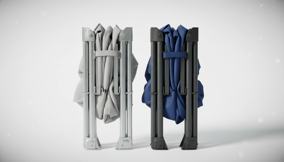 portable canopies at walmart — aluminum vs powder-coated steel frame comparison for FBA sourcing