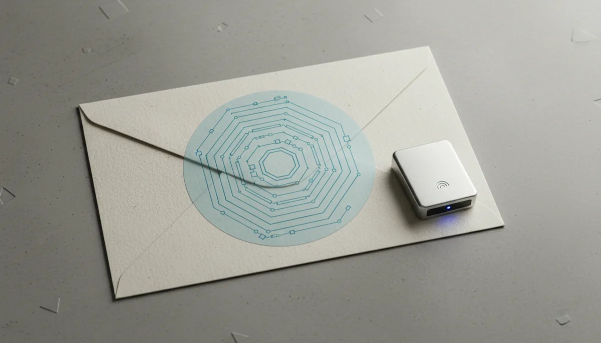 print label and mail - concept of an NFC-enabled print post label for smart direct mail