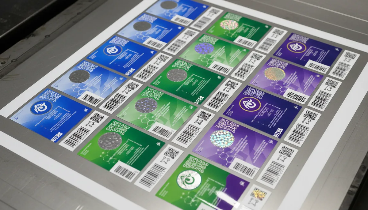 water bottle labels printing - ganged printing sheet for multiple water bottle label SKUs