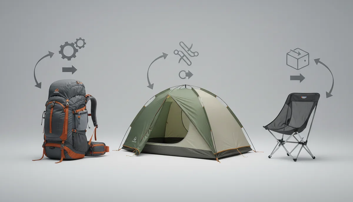 Category-specific sourcing strategy for backpacks, tents, and chairs