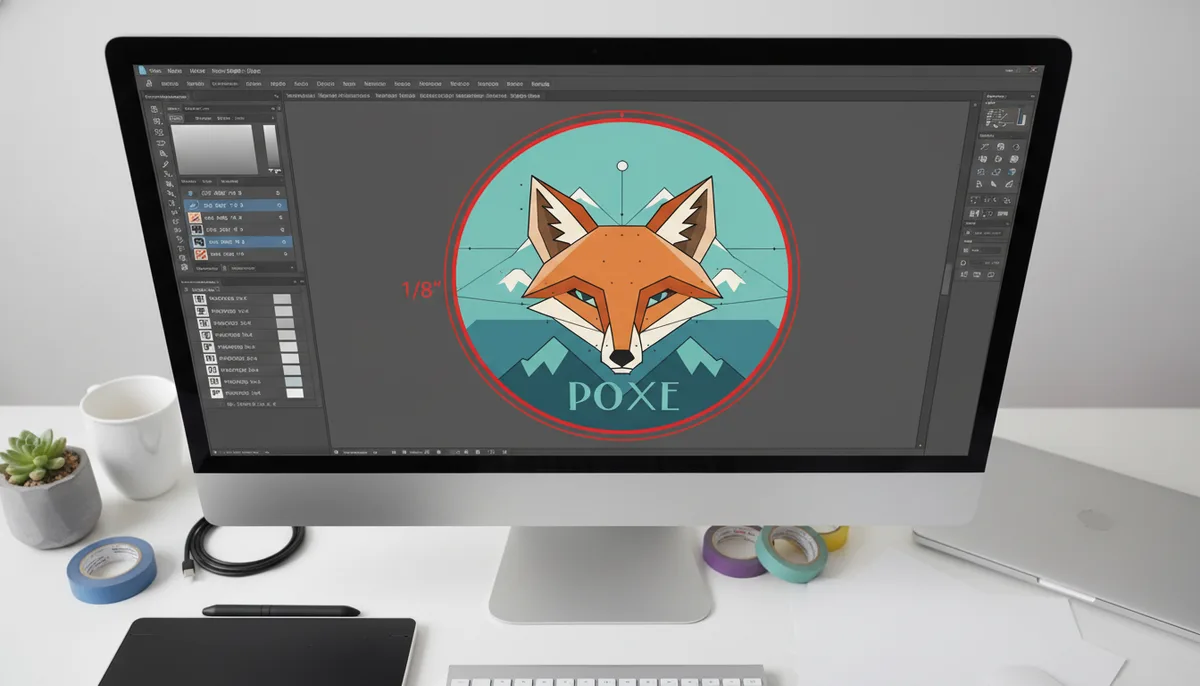 custom printable stickers - print-ready vector file for custom stickers showing bleed and color specs