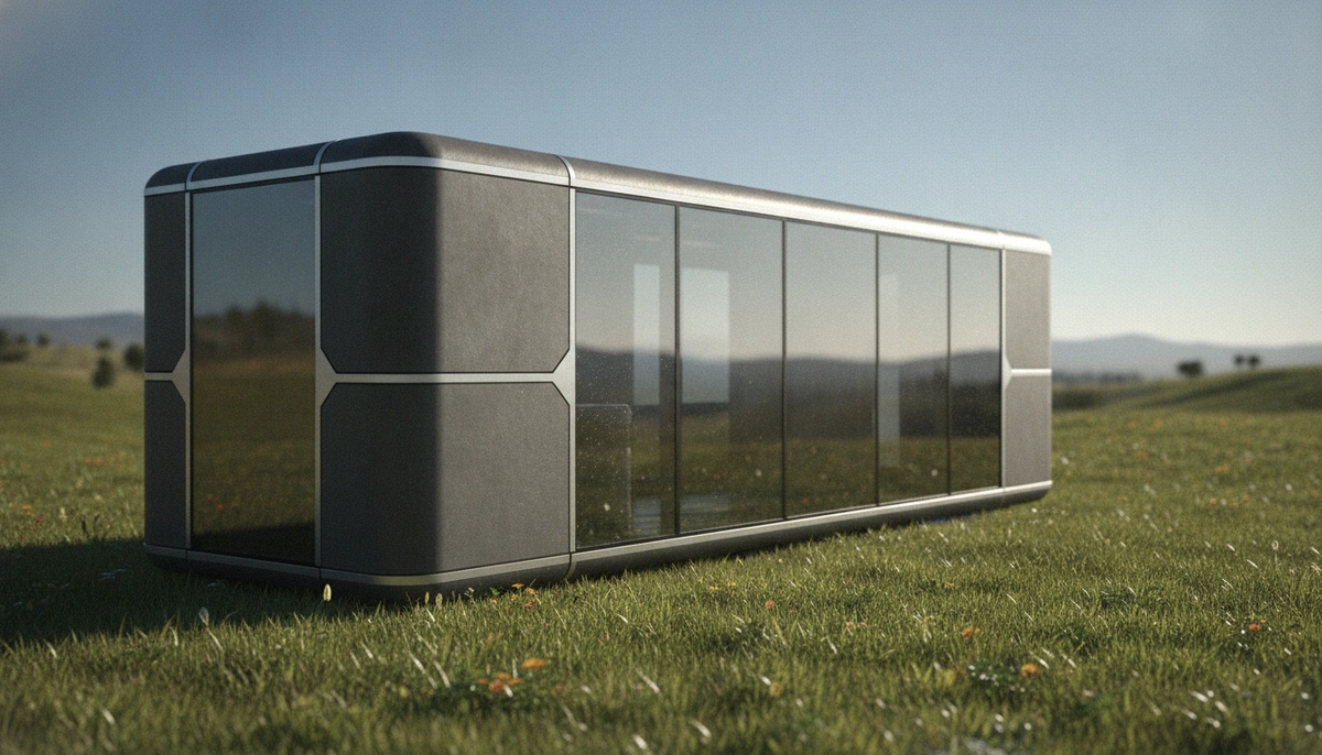 my camp capsule house — M5 model exterior with composite panel cladding and large windows