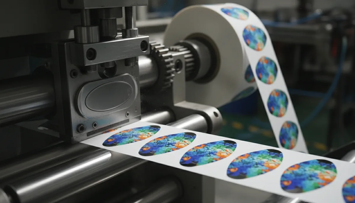 Automatic die-cutting machine for precision water bottle labels