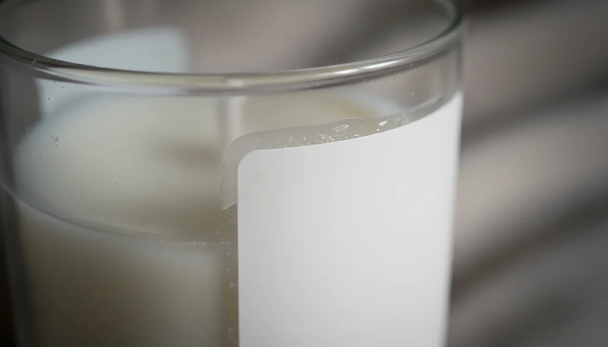 private label candles - close-up of premium adhesive candle label showing perfect adhesion on glass jar