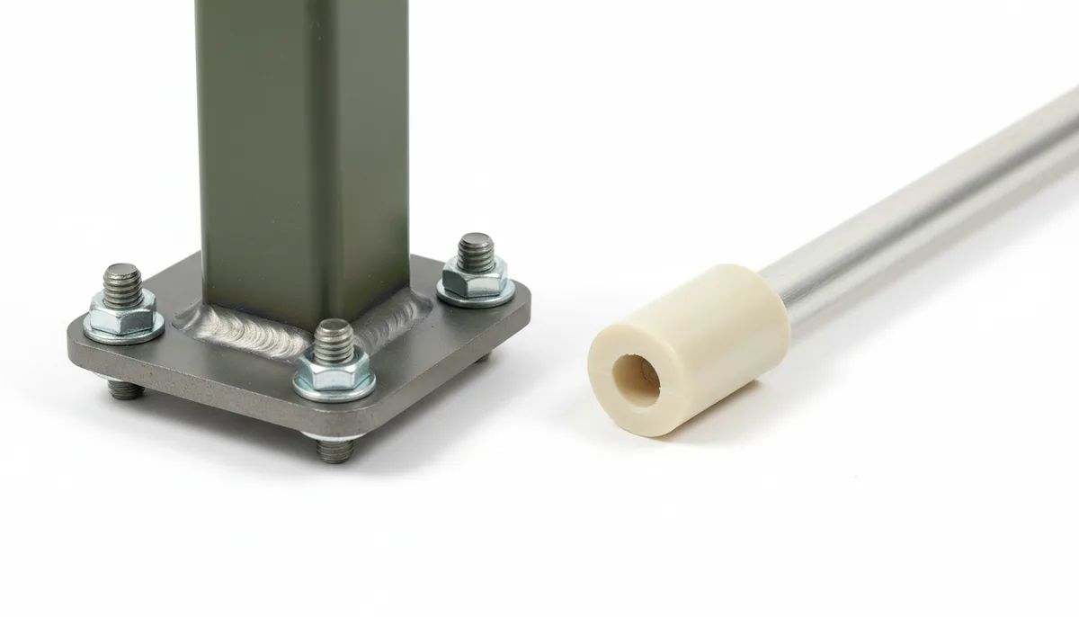 Commercial steel vs residential plastic cot leg bracket construction