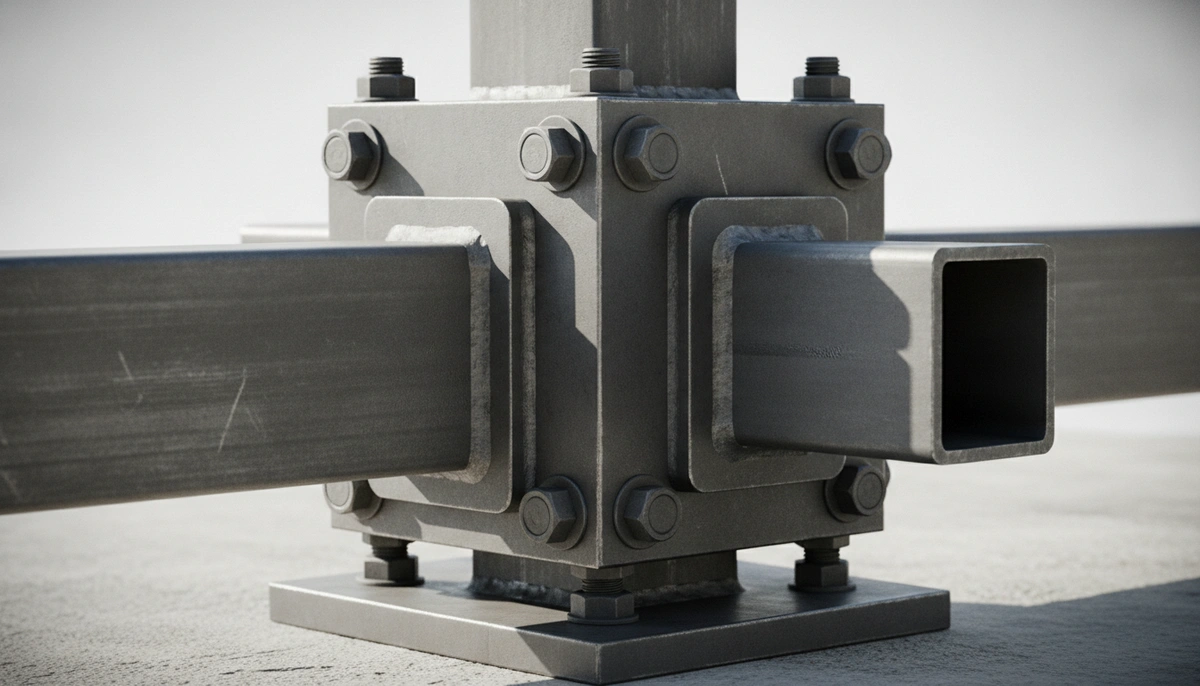 allied modular building system — all-bolted steel connection joint with column base and multi-directional joint