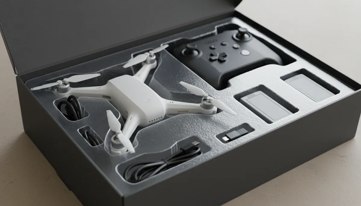 custom drone packaging boxes - vacuum-formed PET plastic insert for high-end drone kit packaging
