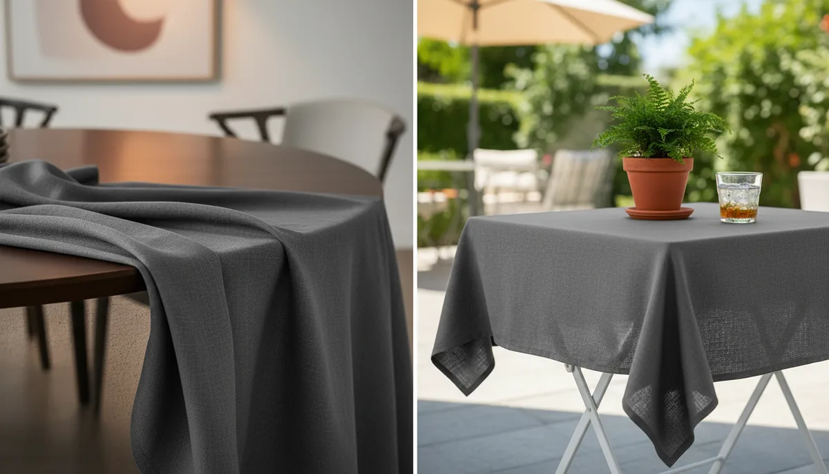 Versatile table linen round for indoor and outdoor use