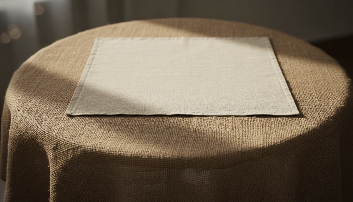 chairs for 42 inch table — burlap overlay on round table with square overlay accent
