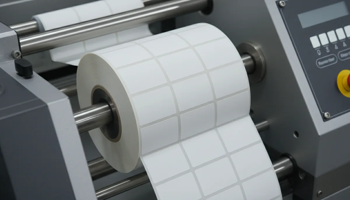 digital printing for labels - roll of digitally printed and die-cut labels ready for shipment.