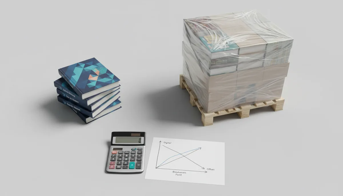 inkjet vs offset book printing cost analysis - visual comparison of inventory size and cost analysis for digital inkjet...