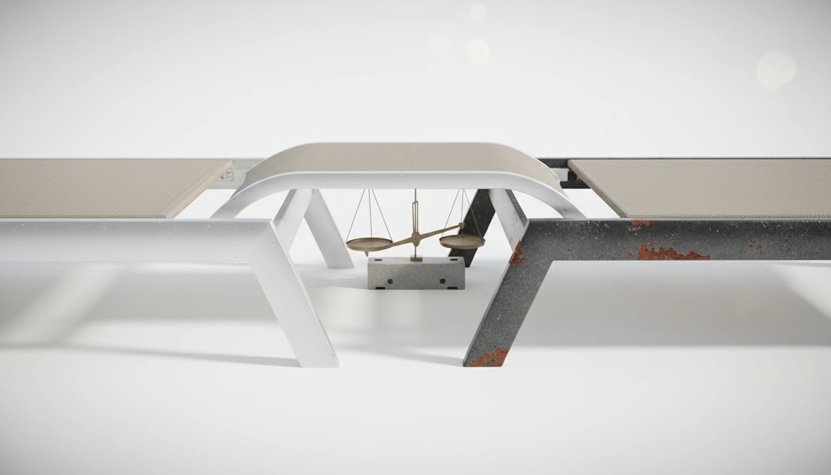 Beach & Lounge Seating — aluminum vs steel frame comparison for commercial chaise lounges