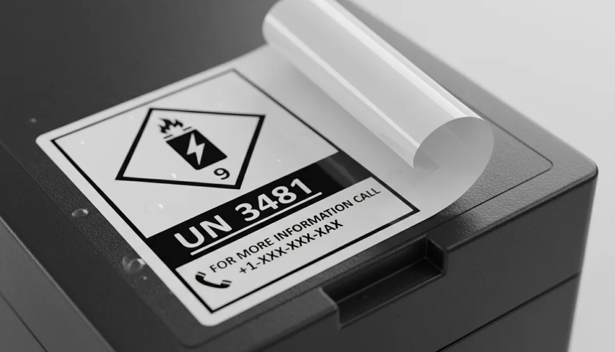 ghs label printing: compliant lithium battery label on polyester film for UN 38.3 transport